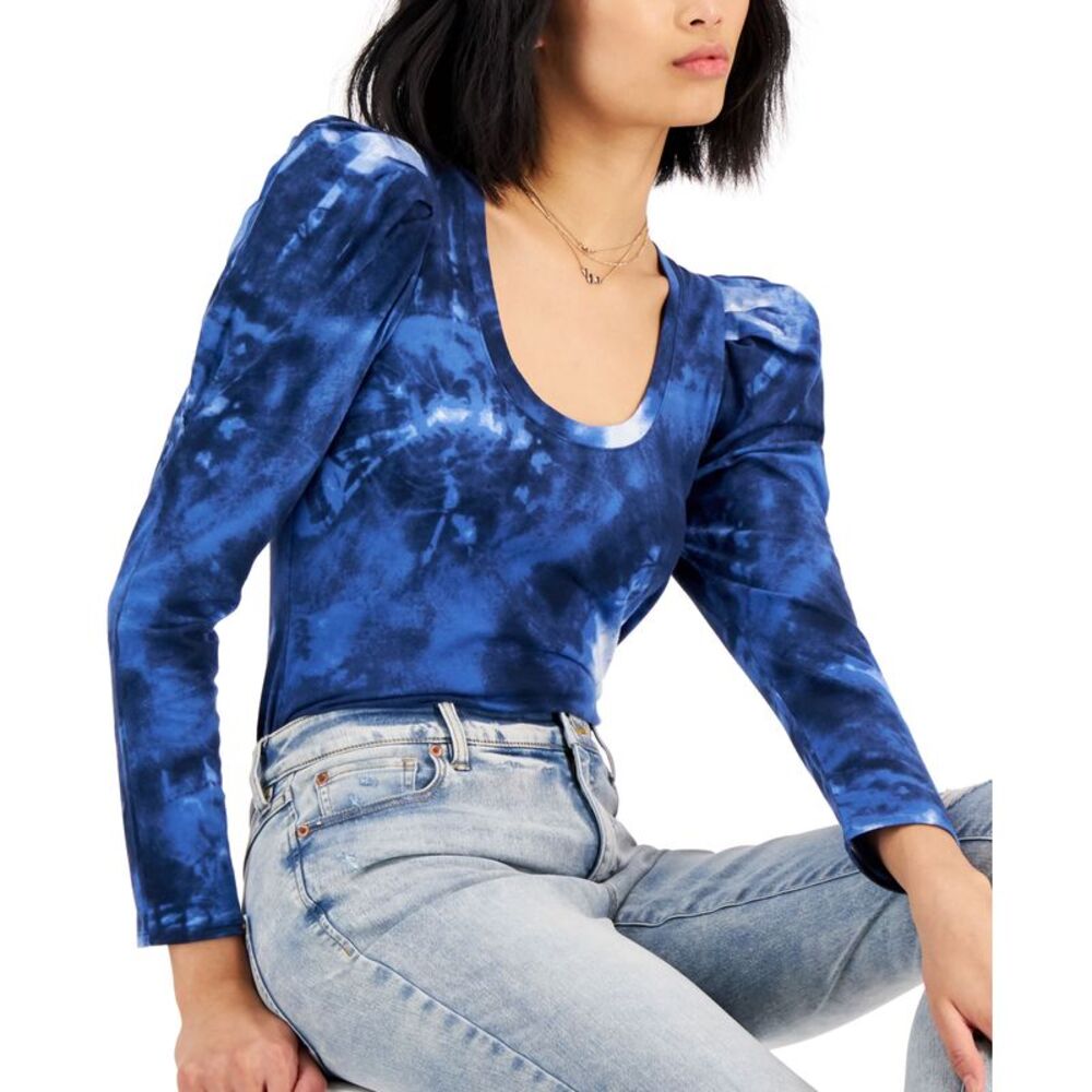 INC International Concepts Cotton Puff Sleeve Top